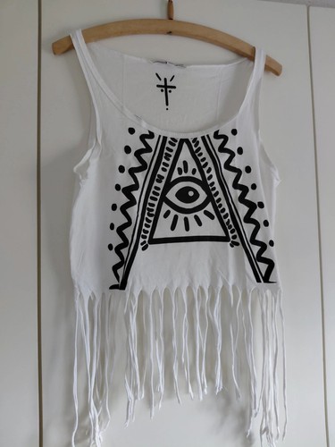 Retro boho fransentop xxs - boho,