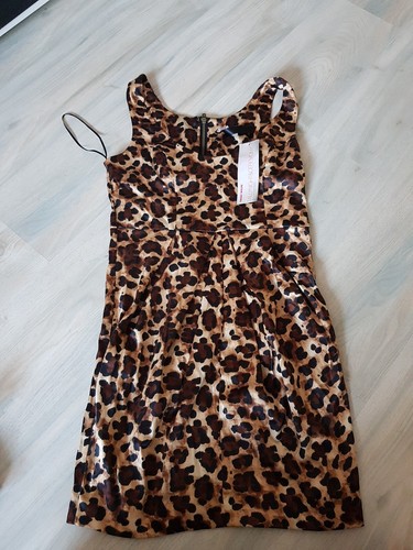 Damen kleid leopard - m, tally