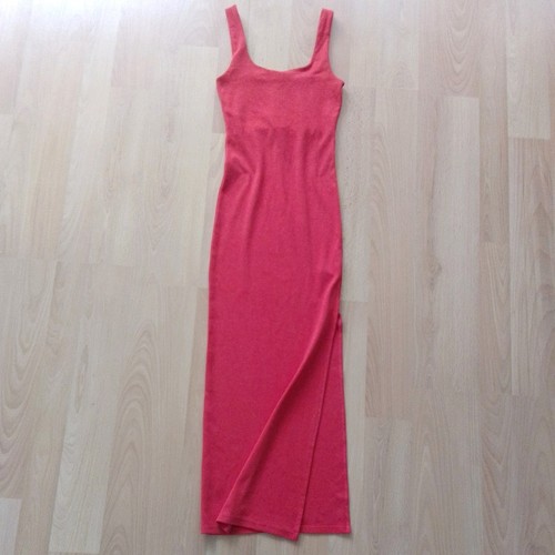 Damen kleid stretch - kleid, schlitz